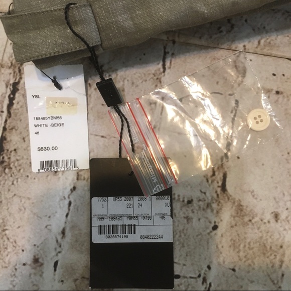 NWT YVES SAINT LAURENT linen/Cotton blend pants - Picture 15 of 16